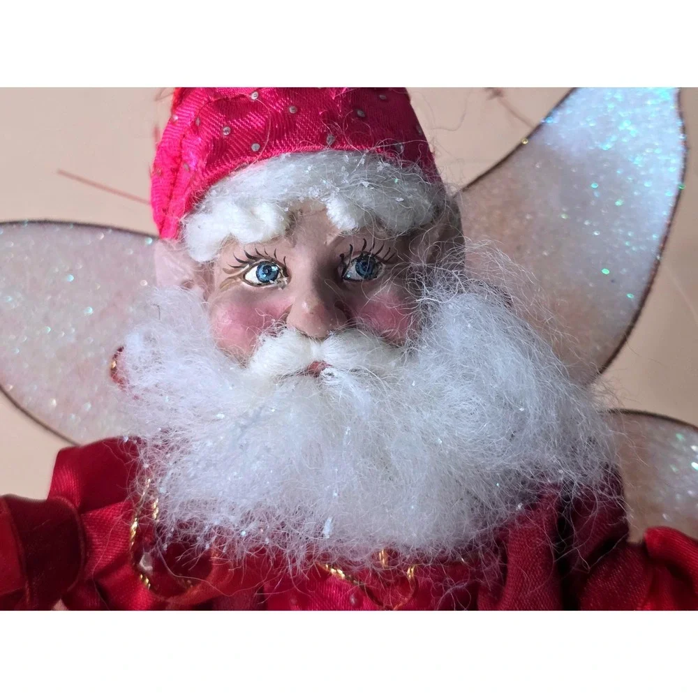 Mark Roberts Christmas Fairy Elf Red Velvet Glitter Wings‎ Limited Edition Doll
